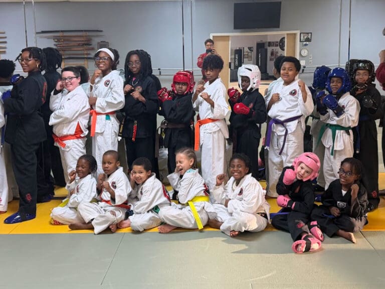 kids practicing martial arts in Snellville, building confidence, focus, and discipline through martial arts training.